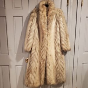Casper Faux Fur Trench Coat Women Size M
